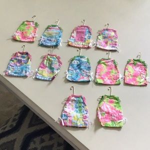 10 Lilly Pulitzer dress Xmas ornaments